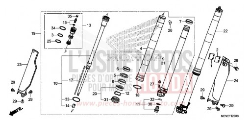 GABEL, VORNE (D/E) CRF450RD de 2013